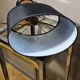 Lampe 1950 pied tourner en olivier 45x23cm