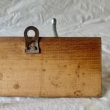 Vintage wooden wall coat rack - 5 hooks