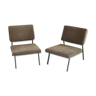 Pair of Paul Geoffroy designer armchairs 1955