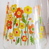 Flowery glass carafe, 1970s