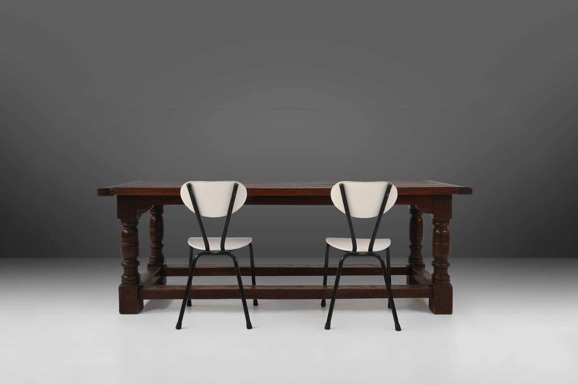Antique Oak Table, France, 1850s