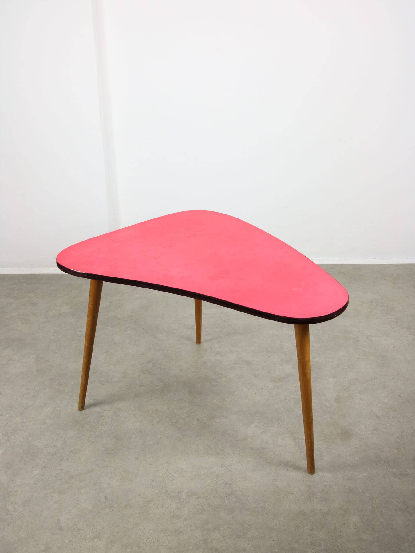 Mid Century Italian Oval Red Table
