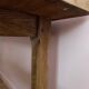 Solid elm wood farmhouse table and bench set