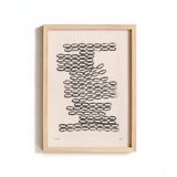 illustration on paper - abstract painting B110 signed Eawy