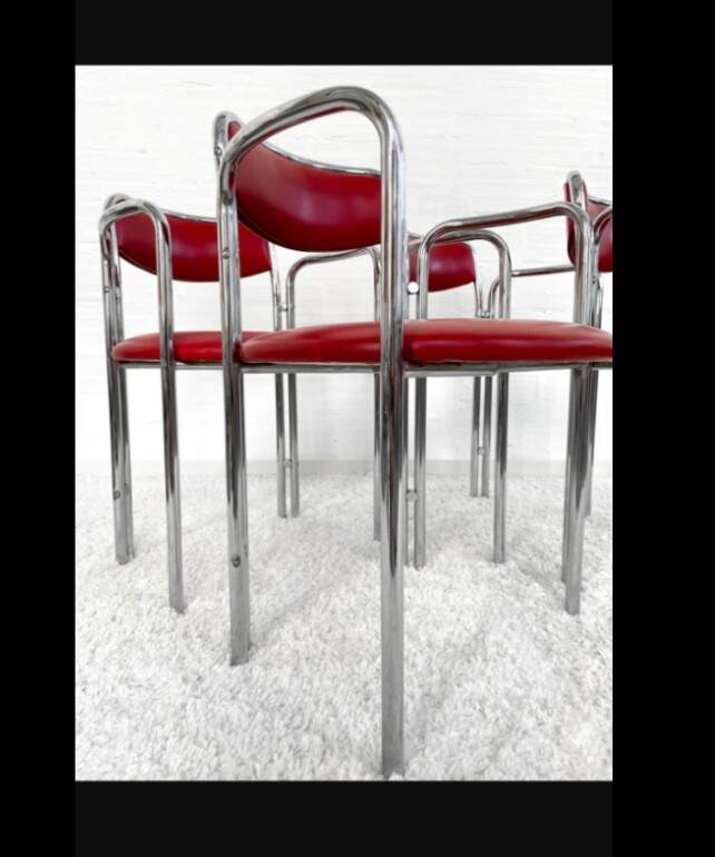 Set 4 mid century dining chairs