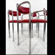 Ensemble de 4 chaises de salle à manger des années 50.