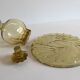 ART DECO Tray and Carafe Amber Yellow Glass