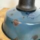 Industrial Blue Enamel Factory Lamp with Cast Iron Top, 1960s