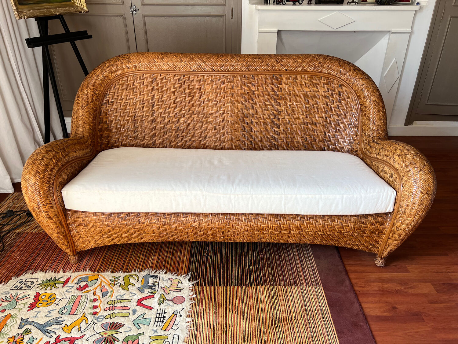 Rattan sofa and armchair