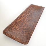 Vintage palm wood empty pocket bowl