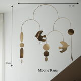 Mobile model Rana . Mobile in abstract brass.