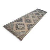 Vintage Turkish hallway rug 106x379 cm