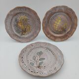 3 Bonaudi Vallauris dinner plates