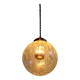 Vintage transparent cracked glass pendant, 1970s.