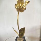 Tulip flower lamp in brass design 60s - 70s