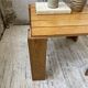 Square pine coffee table from the 70s revival
