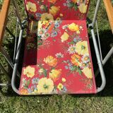 60s floral camping folding chairs