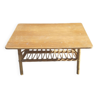 Table basse en rotin