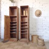 Column sorter, 1 door, raw oak