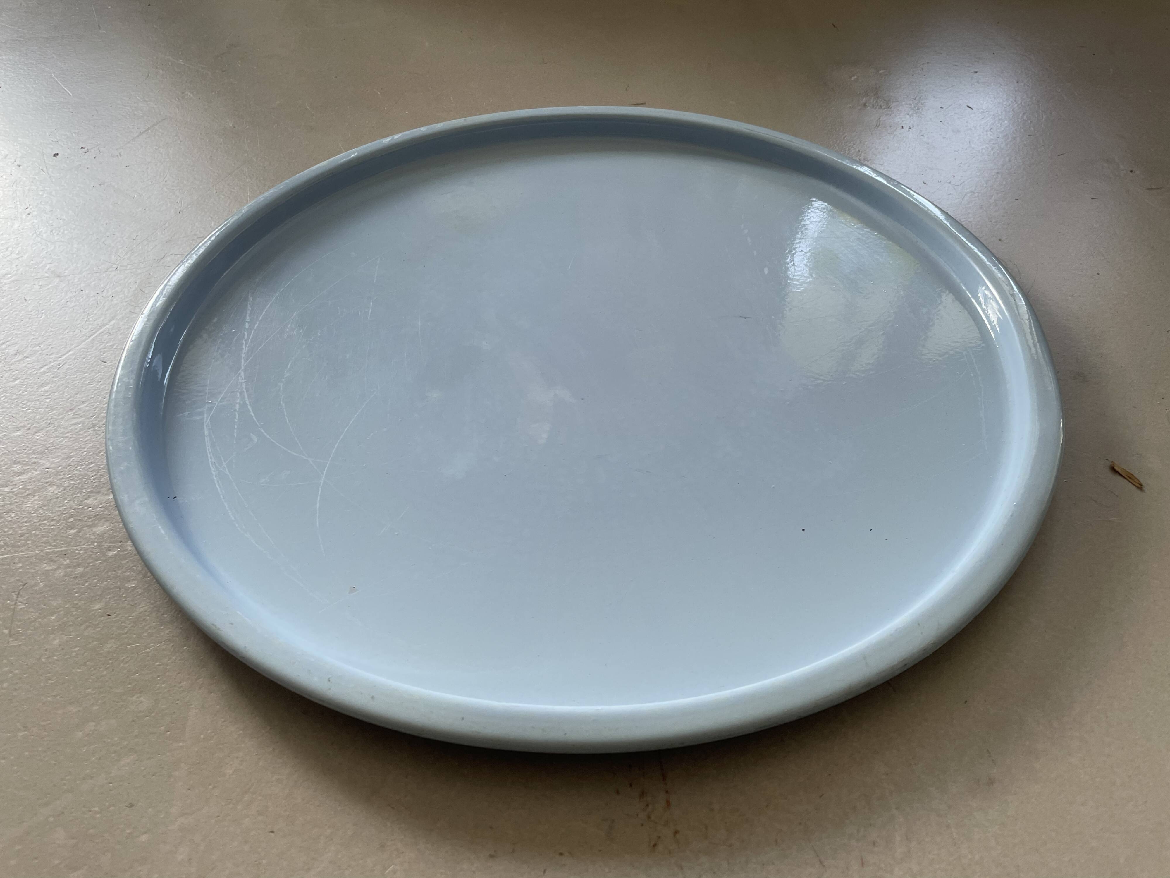 Vintage enameled metal tray