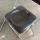 Italian Plia folding chairs brown by Giancarlo Piretti for Castelli
