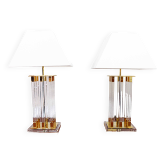 Pair of Regnce Faschian Design lamps 1970