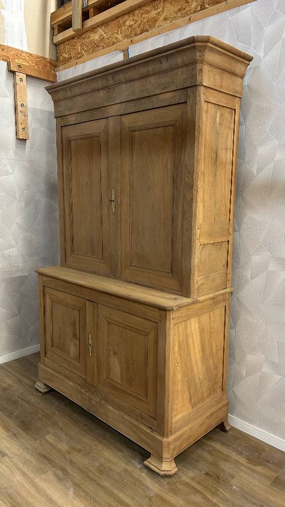 Louis Philippe 2-piece buffet, airbrushed solid walnut