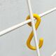 White minimalist string coat rack, modern mid-century, 1960s.