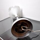 White fleur-de-lys lamp, murano glass, Italy, 1970