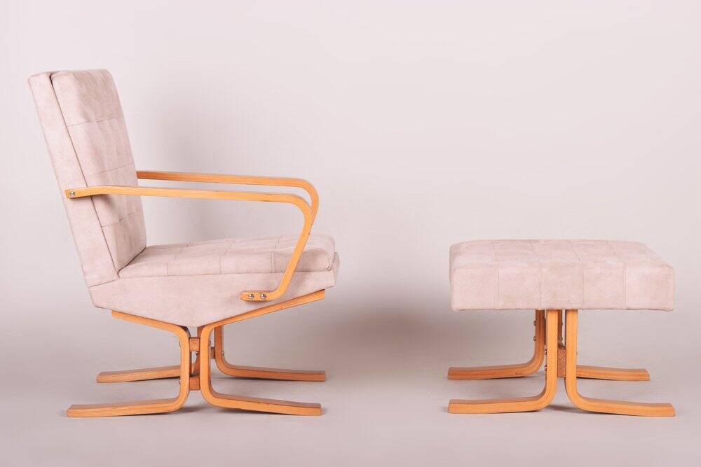 Set of Mid-Century Lounge Set in Oak, 1960s