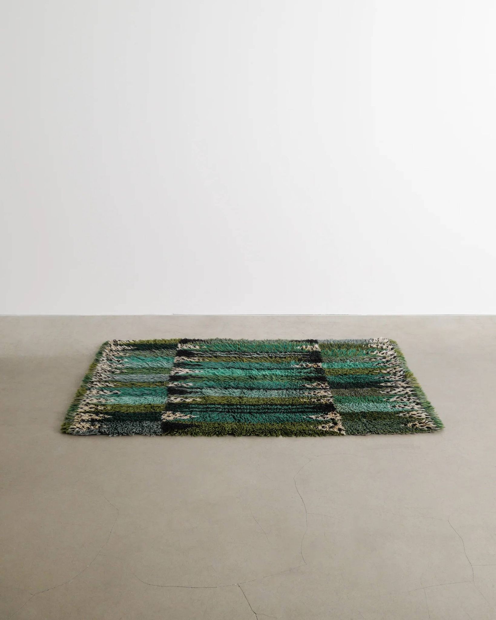 Swedish Mid Century Woven Wool Pile Rug by Marianne Richter, 1960s