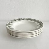 6 “Violetta” ironstone soup plates from Moulin des Loups Hamage
