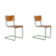 Lot de 2 chaises de bureau style Bauhaus