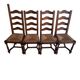 Lot de 4 chaises rustiques