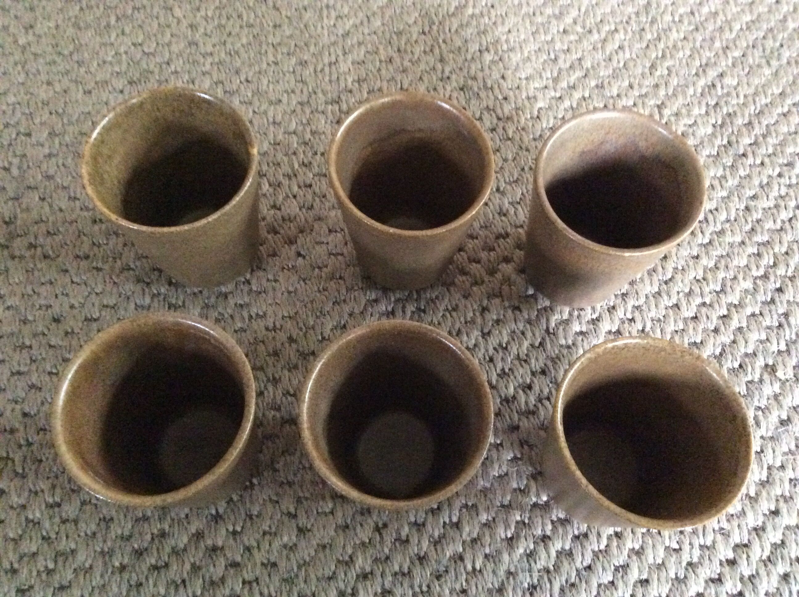 Series of sandstone cups