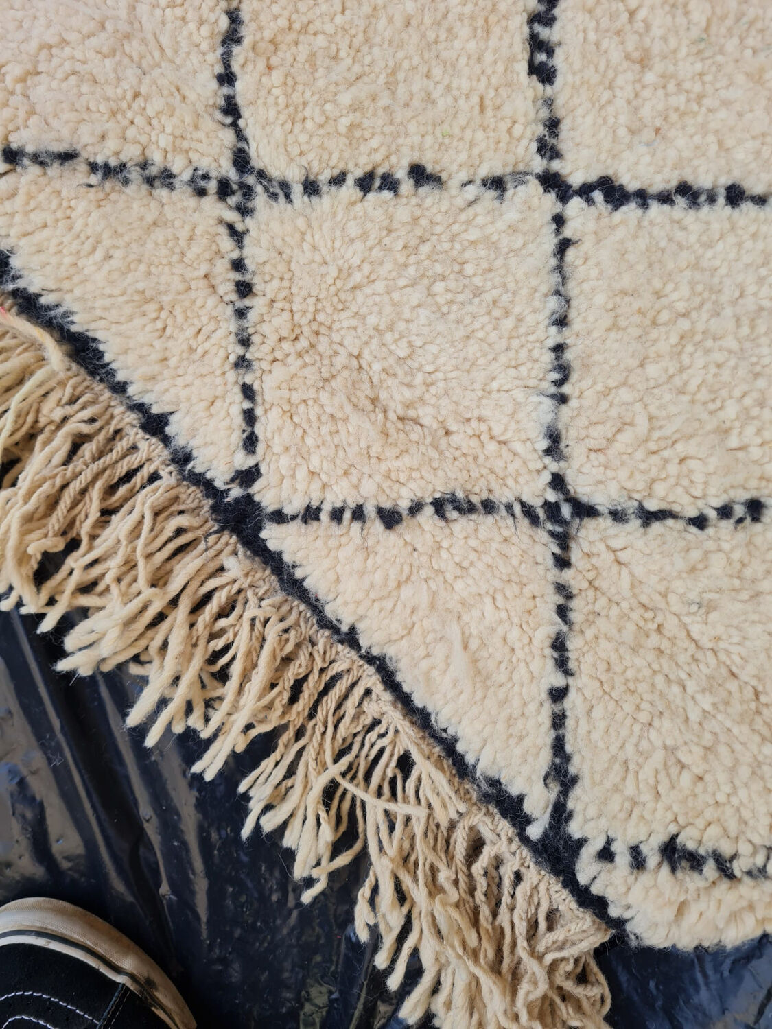 Berber wool carpet 90x151cm