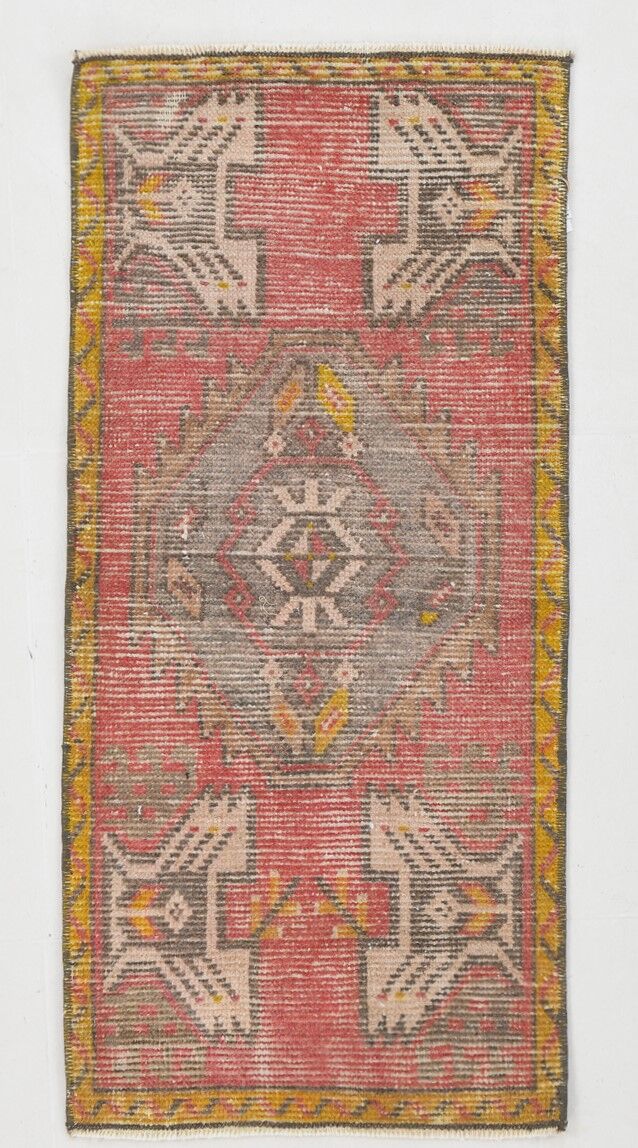 Handmade turkish rug 89x42cm