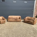 De Sede Ds47 3zit, 2zit, 1zit Buffel leder 5mm NECK Cognac