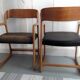 Pair of chairs Baumann sled