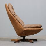 Mid-Century Danish Swivel Easy Chair from Madsen & Schubel, 1960s
