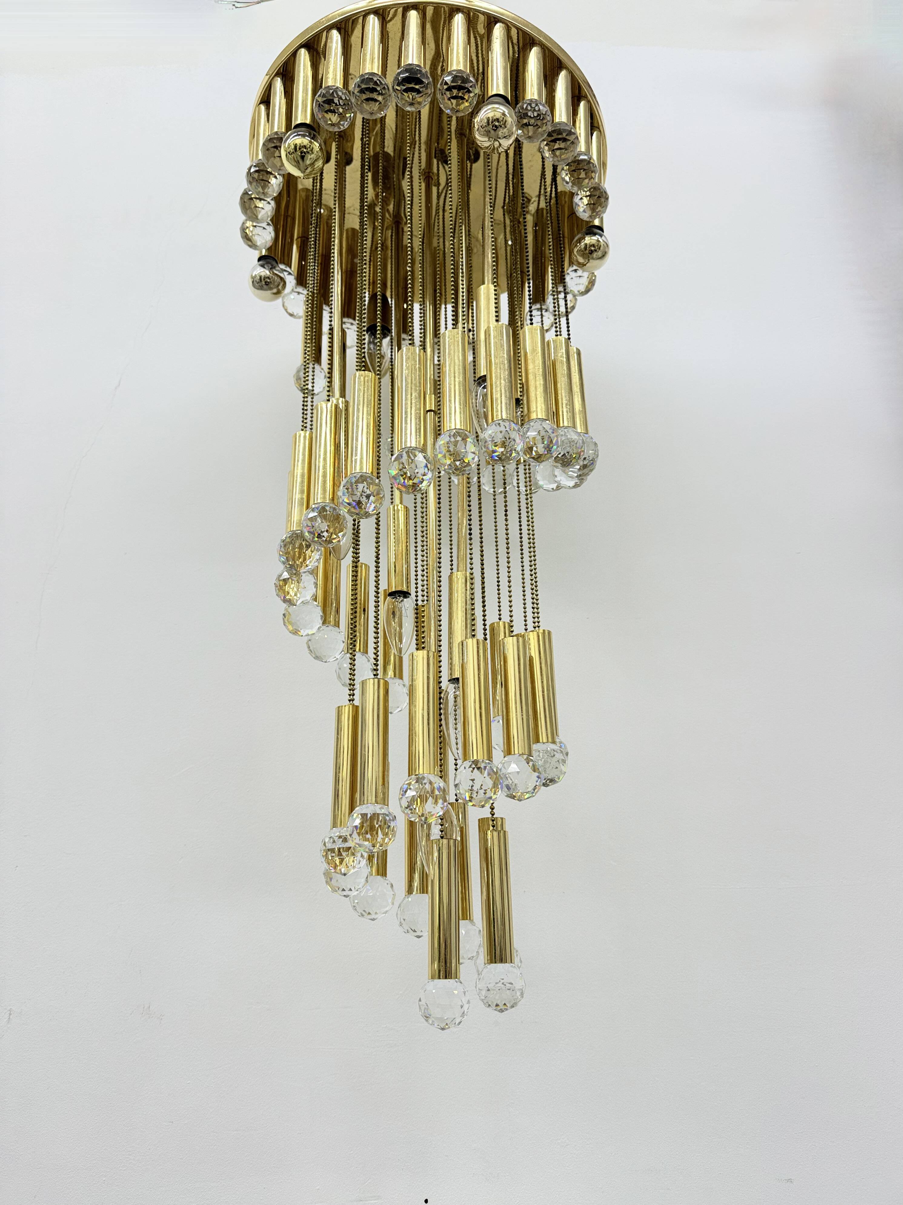 Mid-century design hanging lamp by Ernst Palme , Germany , 1970s