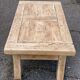Renovated 19th-century solid oak farmhouse coffee table.