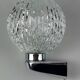 60s 70s wall lamp ball lamp metal chrome & glass space age design