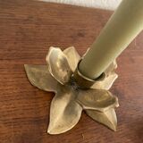 Brass flower candle holder.