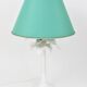 Lampe de table en faux bambou arbre de palmier blanc Tommaso Barbi, Italie, années 1970
