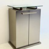 Postmodern aluminium bar cabinet by Belgochrom