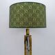 Lampadaire Romeo Rega en laiton italien du milieu du siècle avec tissu Gucci