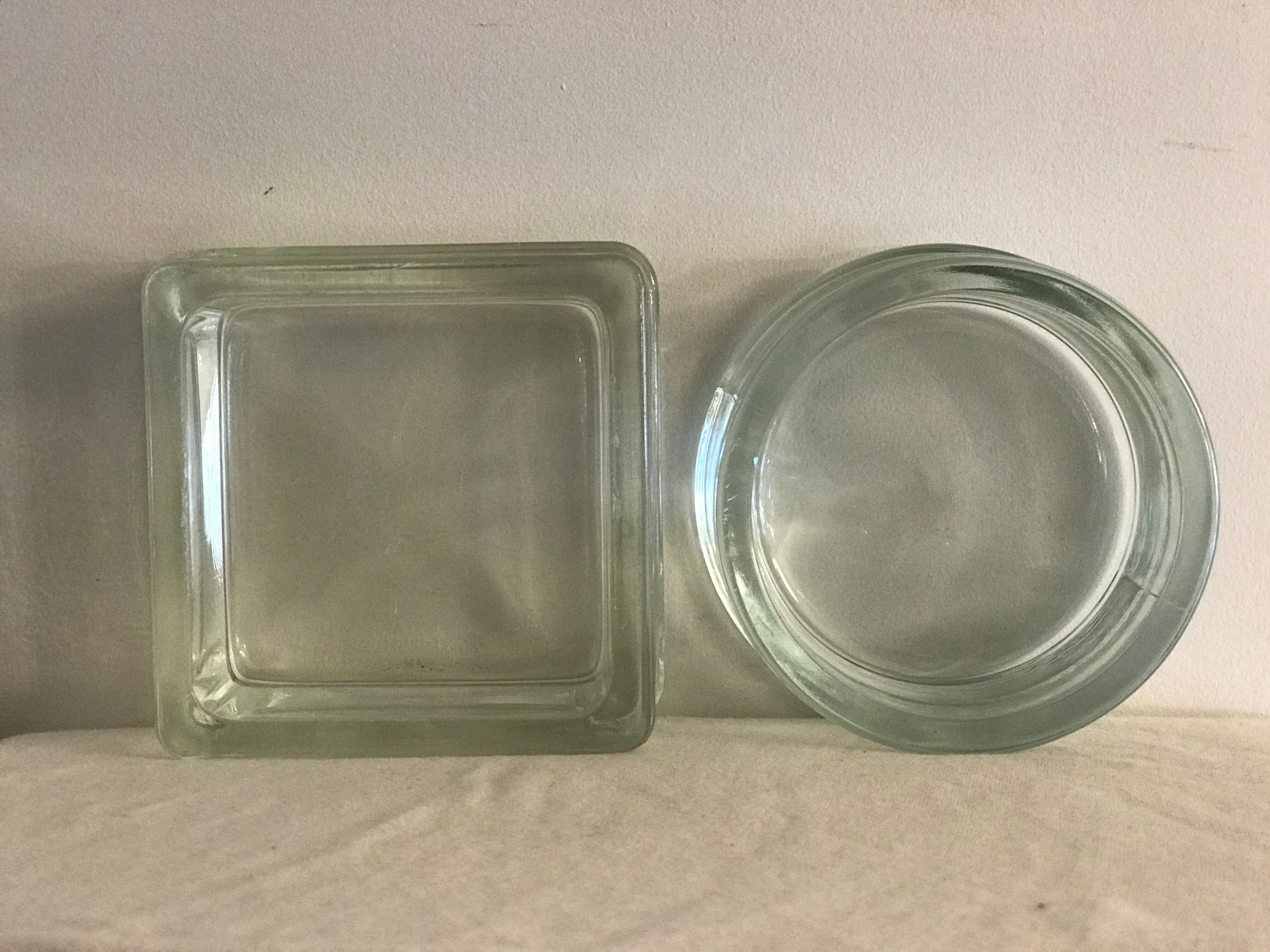 Lot of two glass-paved ashtrays Lumax 1950