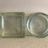 Lot of two glass-paved ashtrays Lumax 1950