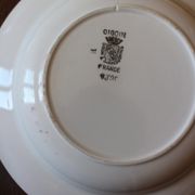 Lot 4 hollow plates mismatched art deco Badonviller Digoin
